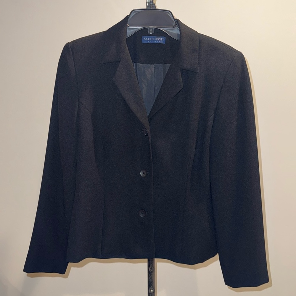 Black Karen Scott petite blazer Size PM